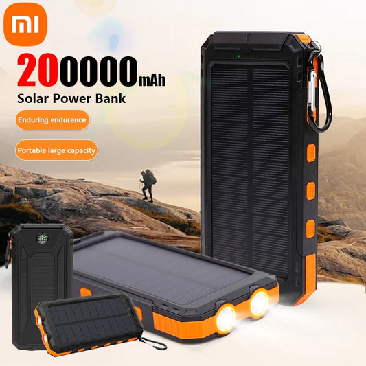 Powerbank solarny 200 000 mAh, szybkie ładowanie
