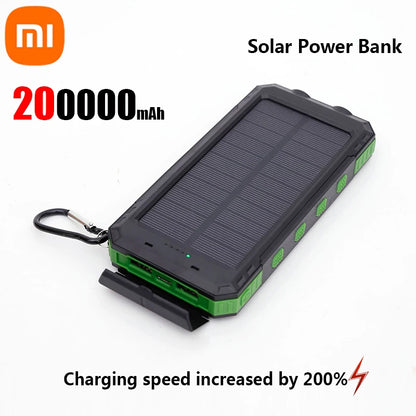 Powerbank solarny 200 000 mAh, szybkie ładowanie
