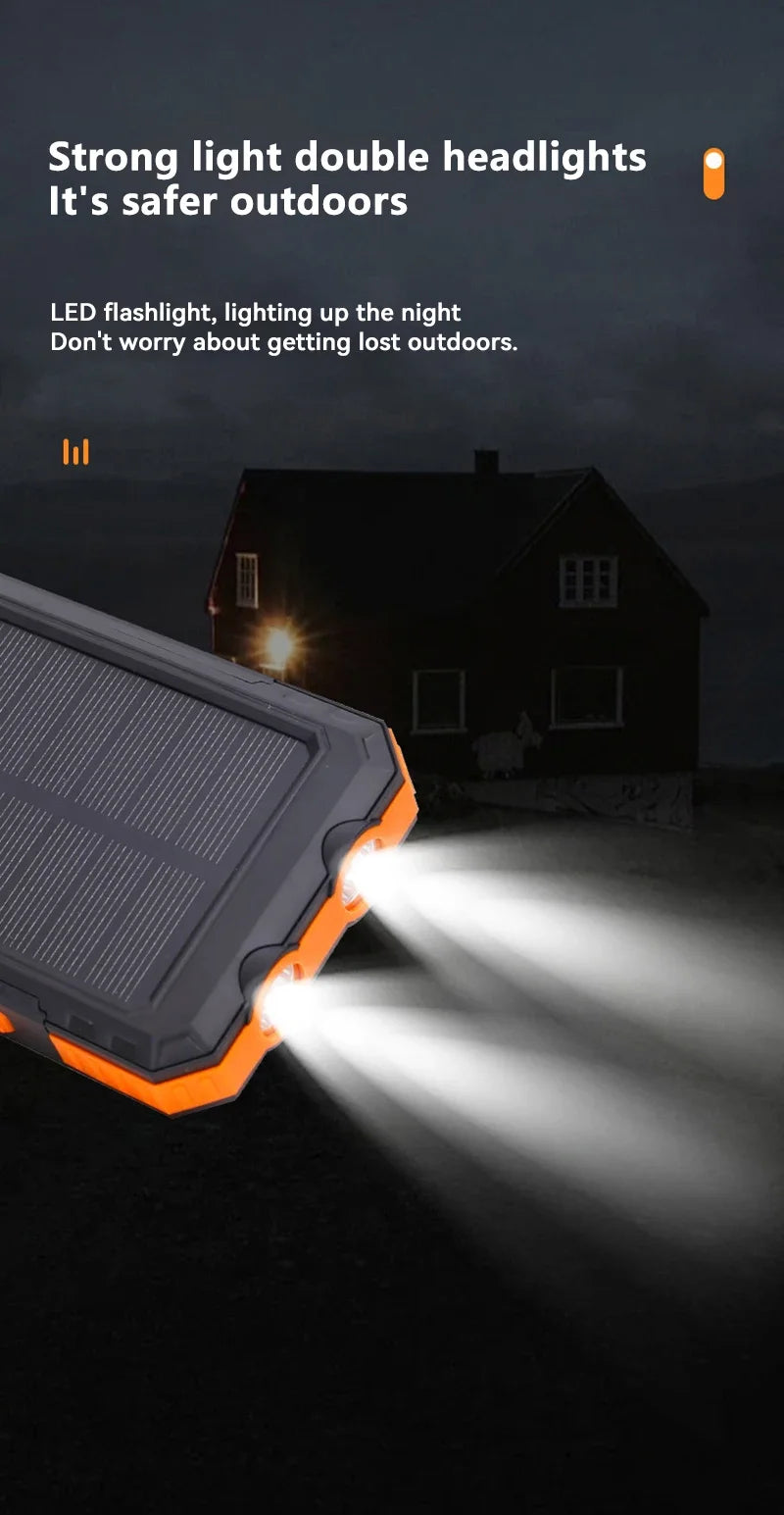 Powerbank solarny 200 000 mAh, szybkie ładowanie